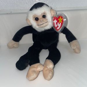 RARE MOOCH SPIDER MONKEY TY BEANIE BABY - MINT - SILVER TAG - TAG AND DATE...